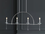 4-light-Linear-Metal/Crystal-LED-Pendant-Pendant