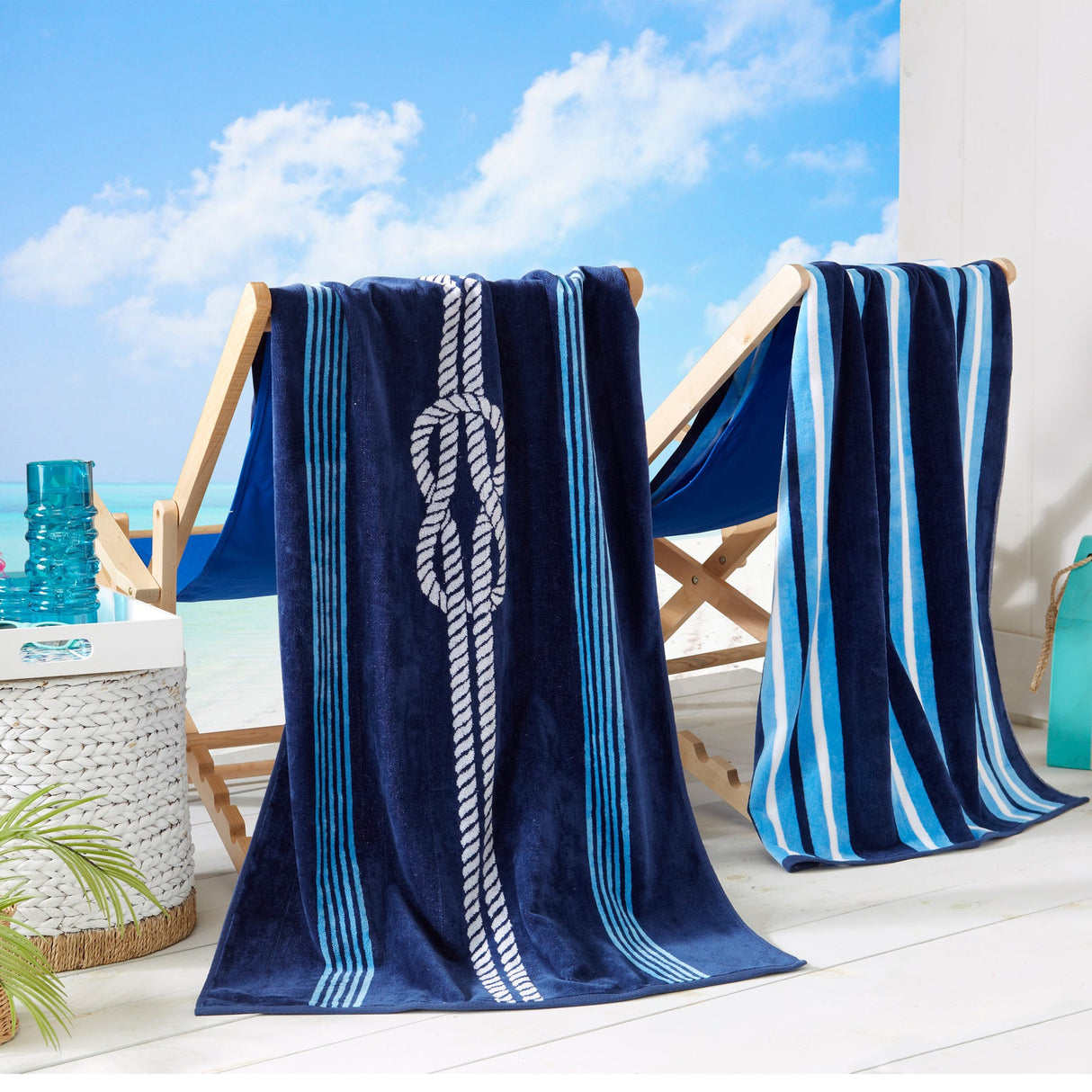 Cotton Velour Beach Towel - Maui Collection