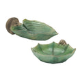 Garden-Leaf-Bird-Bath-with-Hedgehog-Accent-(Set-of-2)-Decorative-Sculptures