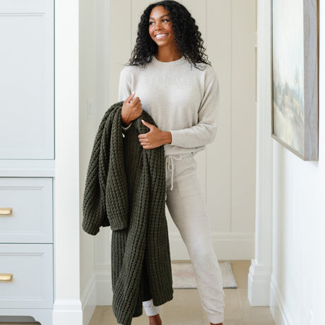 Waffle Knit Throw Blankets