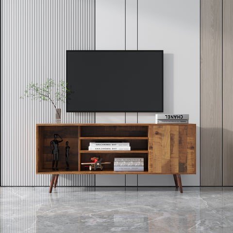 Kali 53.15"W Mid-Century TV Stand (Oak)