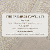Cotton Linen-Like Border 6-Piece Towel Set - Priya Collection