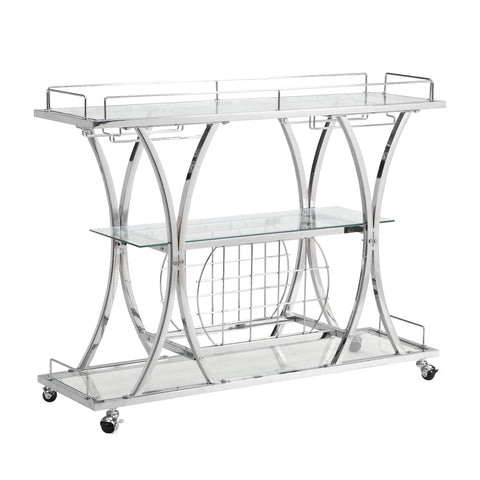 Contemporary-Chrome-Bar-Cart-Bar-Carts