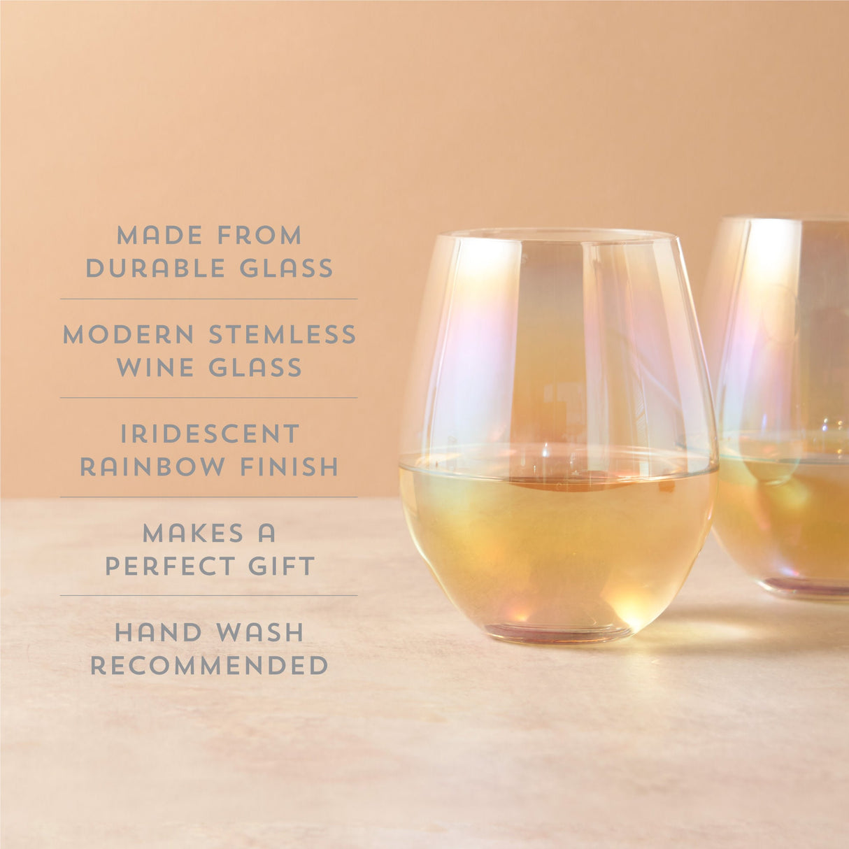 Luster Stemless Wine Glasses