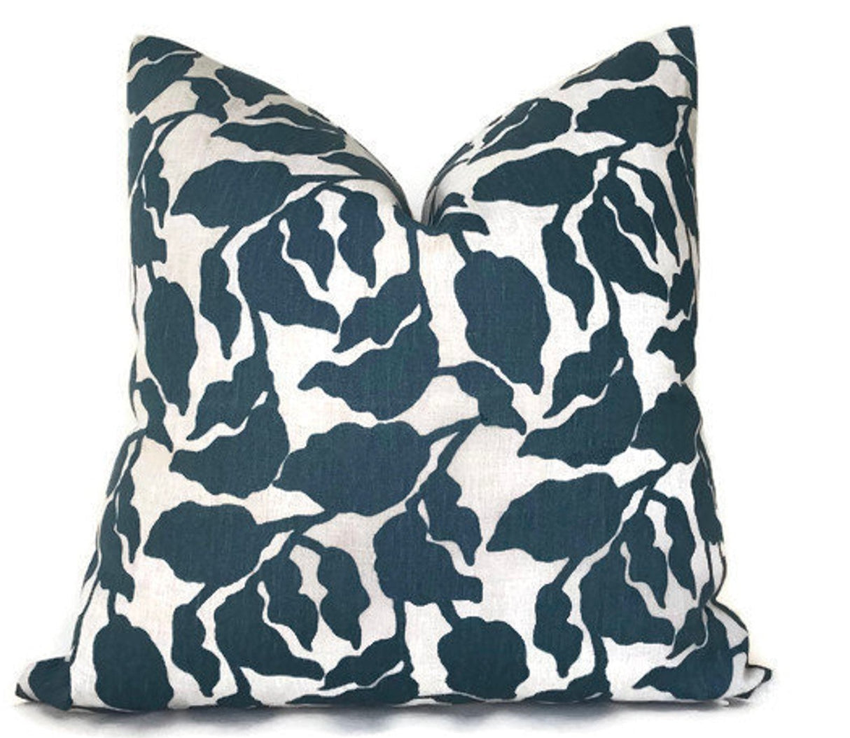 Flores Pillow Cover in Pacific Blue, Walter G Pillows, Decorative Throw Pillows