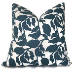 Flores Pillow Cover in Pacific Blue, Walter G Pillows, Decorative Throw Pillows