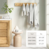 Cotton Linen-Like Border 6-Piece Towel Set - Priya Collection