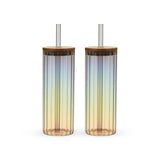 Rainbow Luster Tumblers, Set of 2