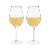 Gilded Stemmed Wine Glasses