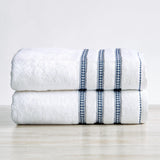 2 Pack Cotton Floral Bath Towels - Roselyn Collection