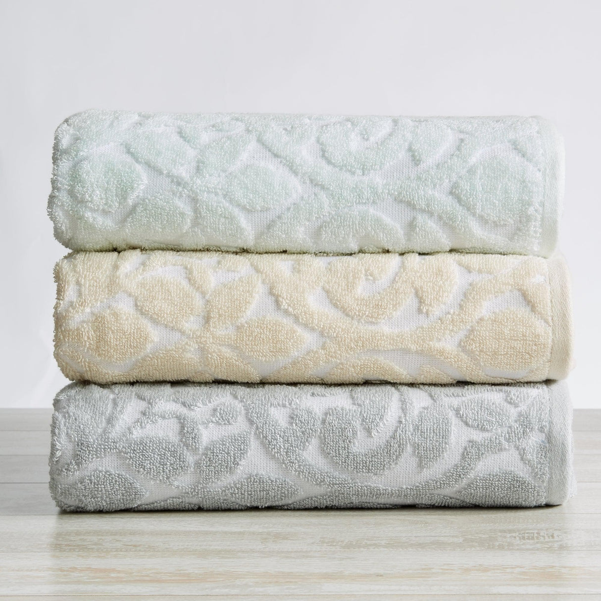 2 Pack Jacquard Bath Towels - Cassie Collection