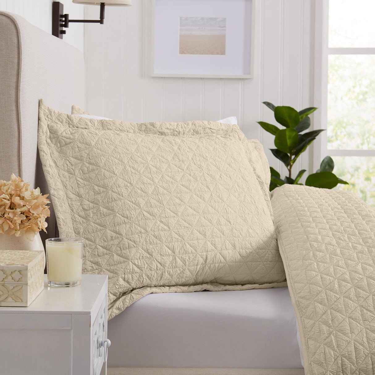 3-Piece Textured Quilt Set - Emeline Collection