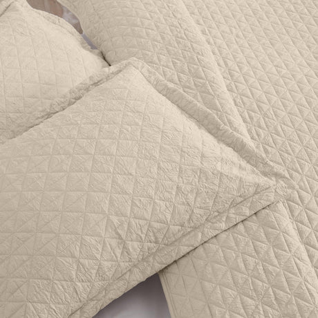 3-Piece Textured Quilt Set - Emeline Collection