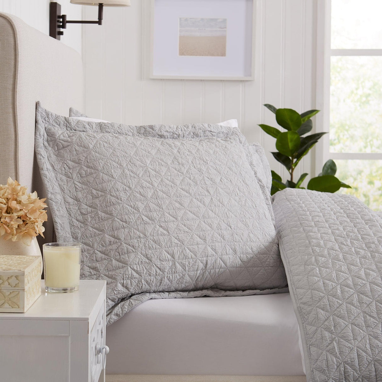 3-Piece Textured Quilt Set - Emeline Collection