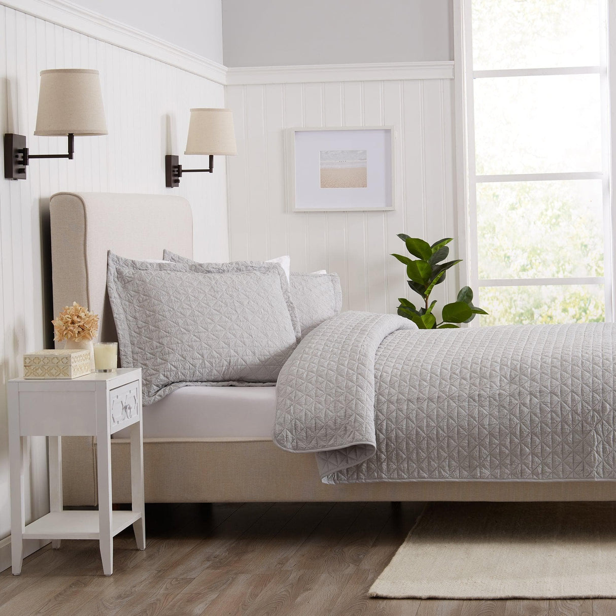 3-Piece Textured Quilt Set - Emeline Collection