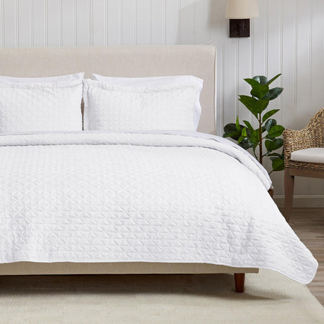 3-Piece Textured Quilt Set - Emeline Collection