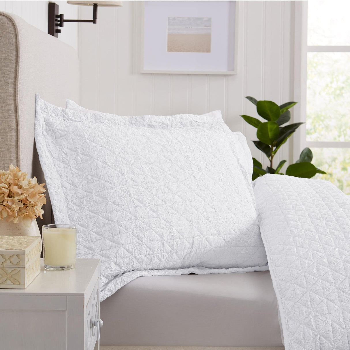3-Piece Textured Quilt Set - Emeline Collection