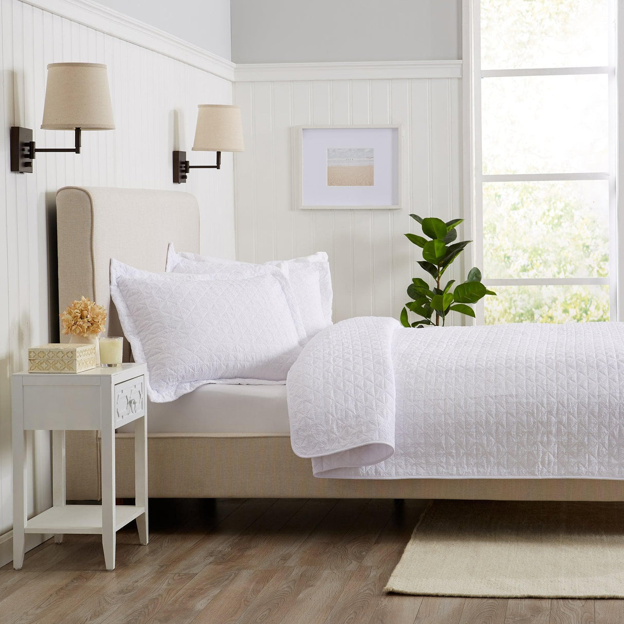 3-Piece Textured Quilt Set - Emeline Collection