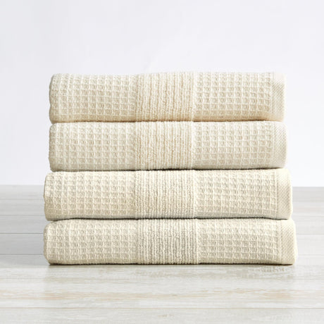 4 Pack Waffle Weave Hand Towels - Soleia Collection
