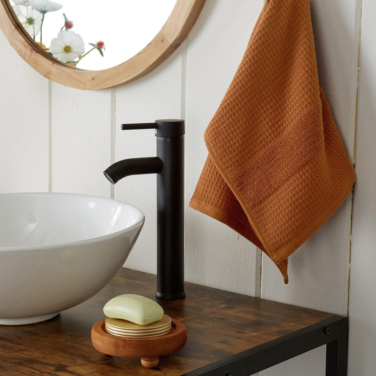 4 Pack Waffle Weave Hand Towels - Soleia Collection