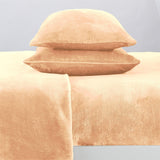 4-Piece Solid Jewel-Toned Plush Sheet - Velvet Luxe Collection
