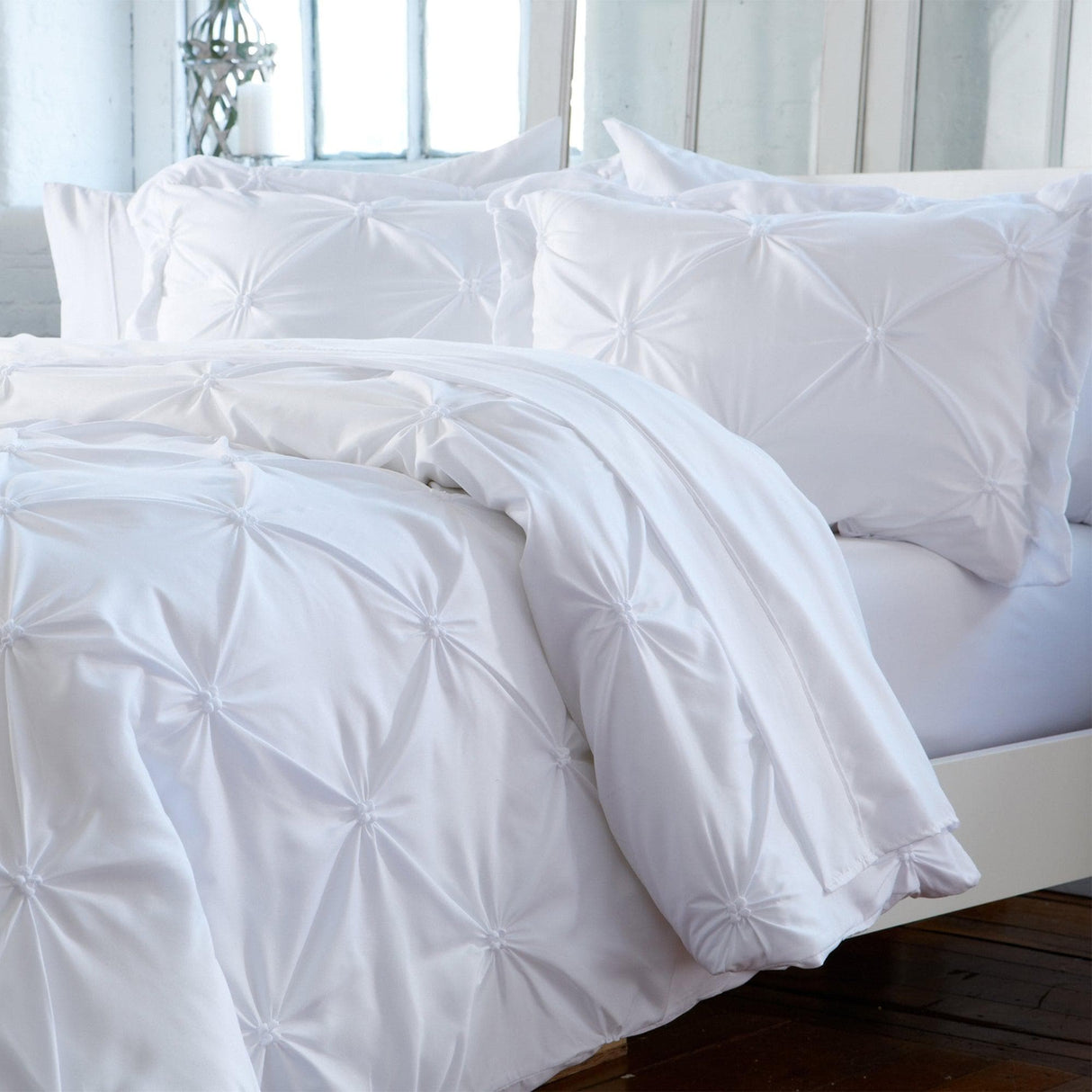 3-Piece Pintuck Duvet Cover - Analia Collection