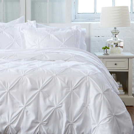3-Piece Pintuck Duvet Cover - Analia Collection