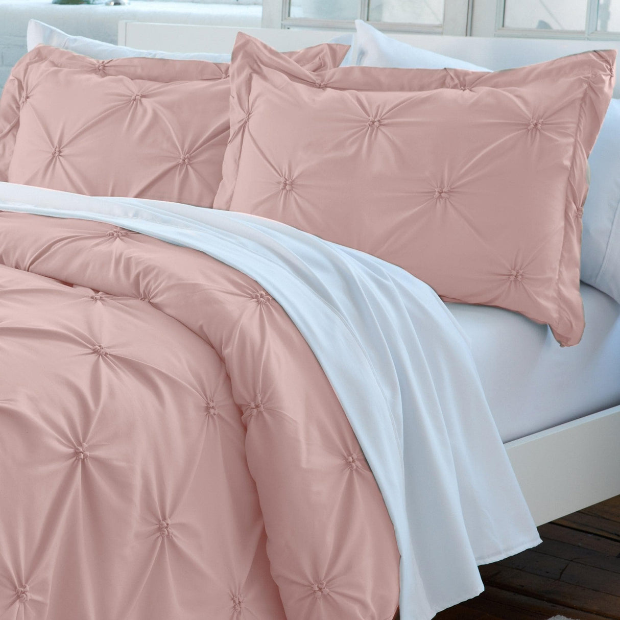 3-Piece Pintuck Duvet Cover - Analia Collection