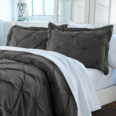 3-Piece Pintuck Duvet Cover - Analia Collection