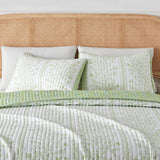 Green Floral Quilt Set - Flora Collection