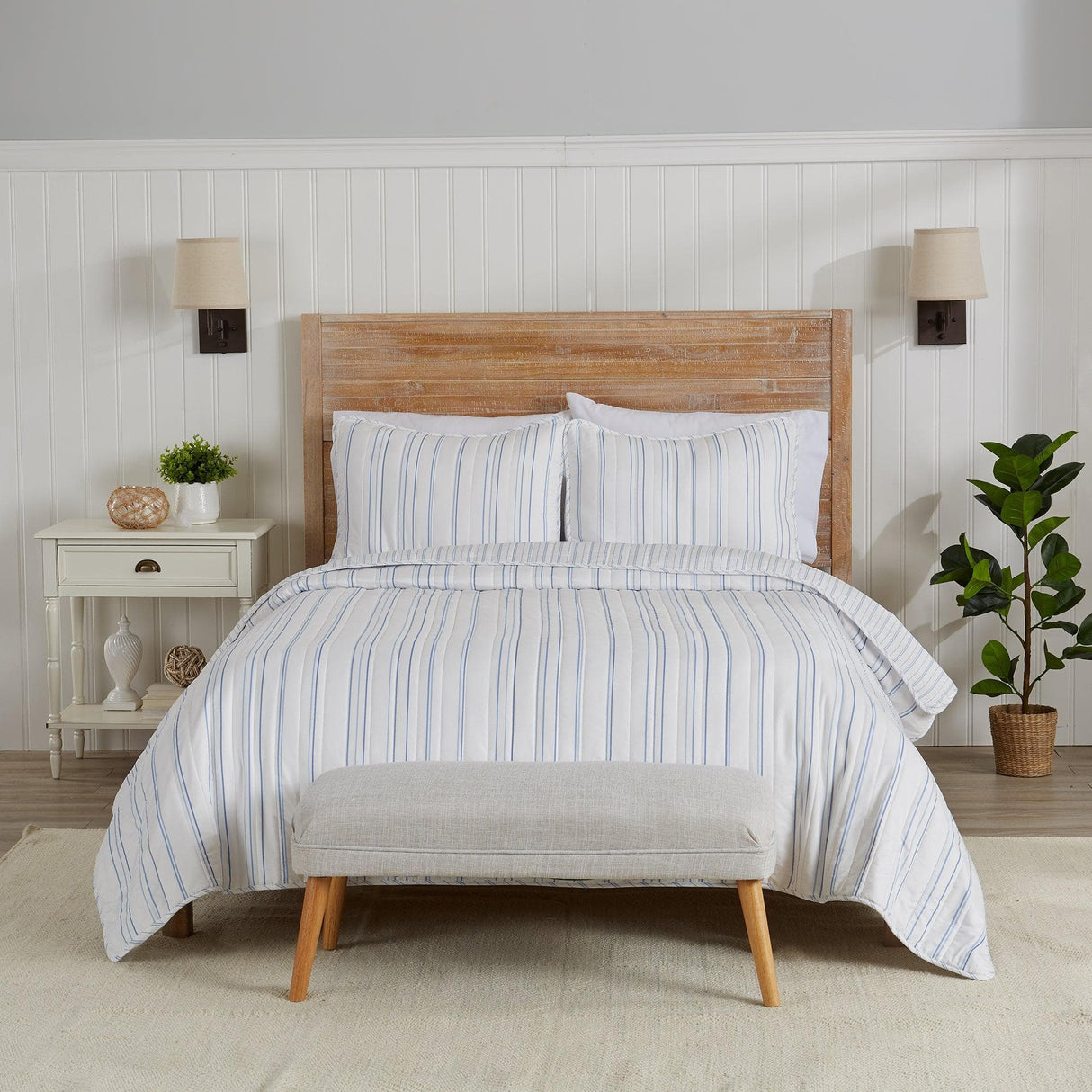3-Piece Stripe Quilt - Katelyn Collection