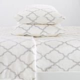 4-Piece Printed Plush Sheet - Velvet Luxe Lattice Collection
