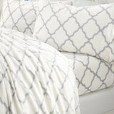 4-Piece Printed Plush Sheet - Velvet Luxe Lattice Collection