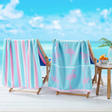 2 Pack 100% Cotton Jacquard Beach Towels - Playa Collection