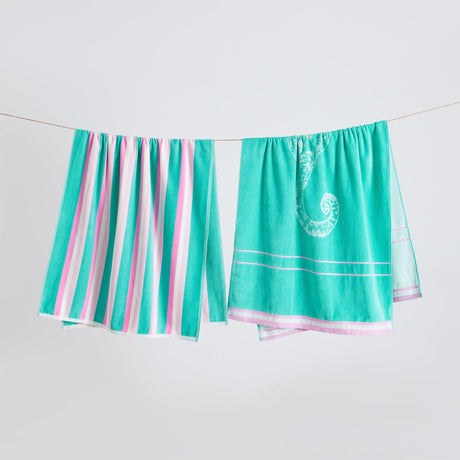 2 Pack 100% Cotton Jacquard Beach Towels - Playa Collection