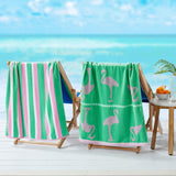 2 Pack 100% Cotton Jacquard Beach Towels - Playa Collection