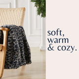 Faux Fur Printed Throw Blanket - Aaliyah Collection