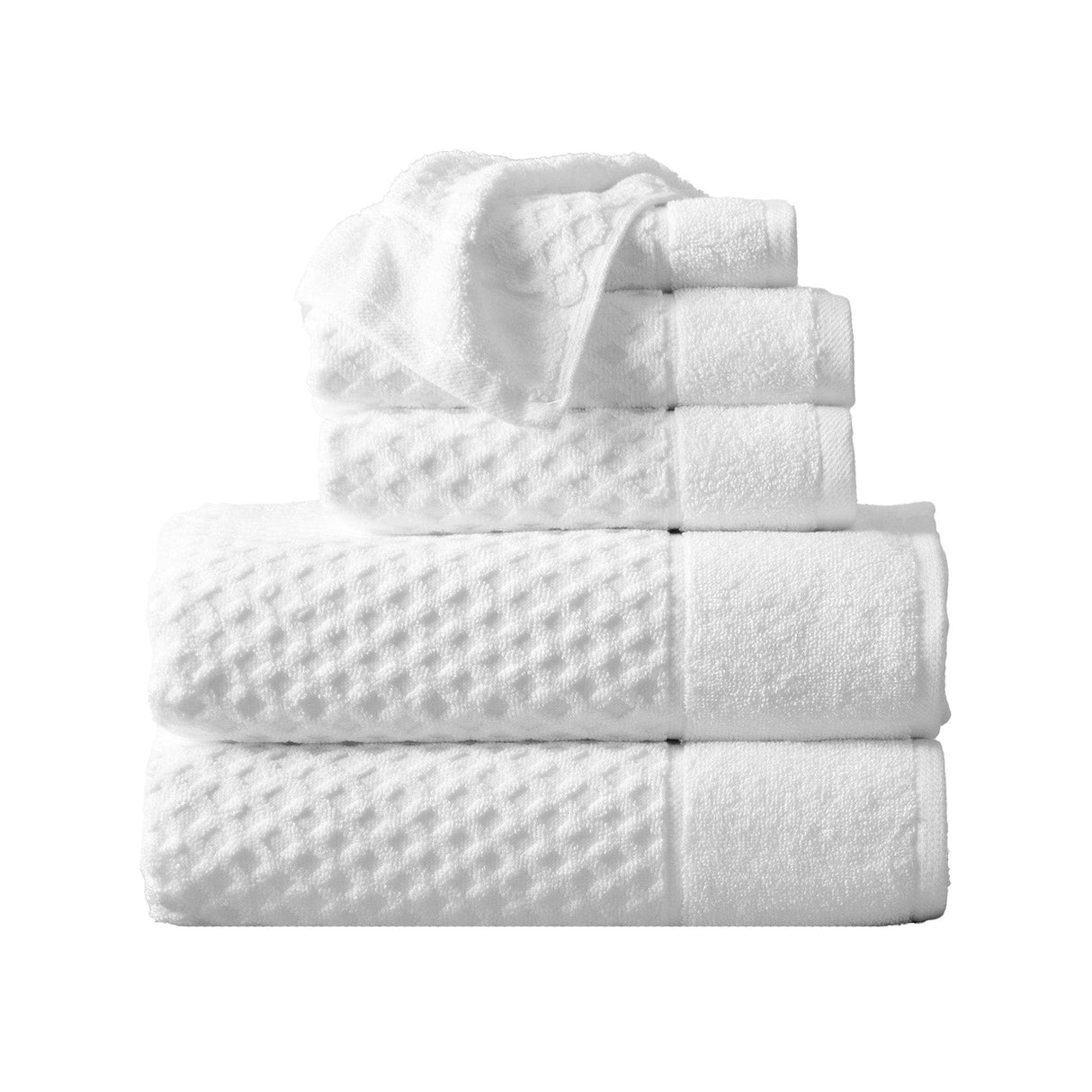 Cotton Diamond Waffle Weave Bath Towel Set - Grayson Collection