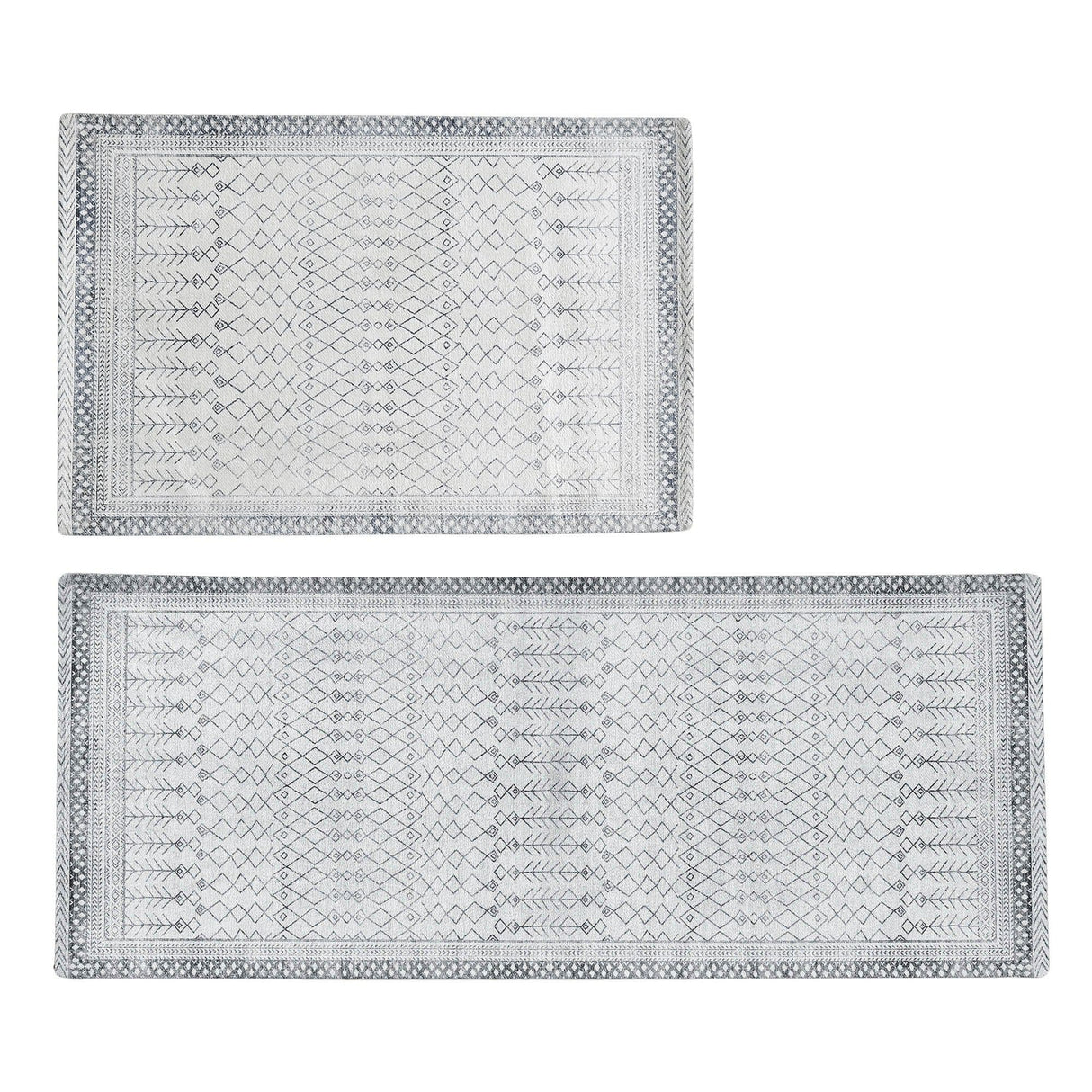 Distressed Moroccan Machine Washable Accent Area Rug & Runner 2 Pack - Neve Collection
