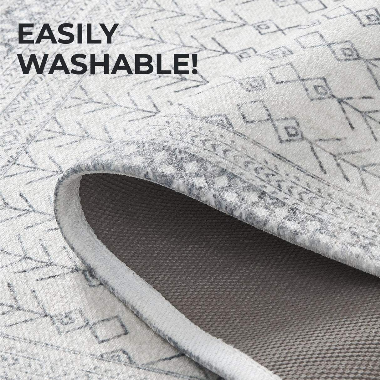 Distressed Moroccan Machine Washable Accent Area Rug 3' x 5' - Neve Collection