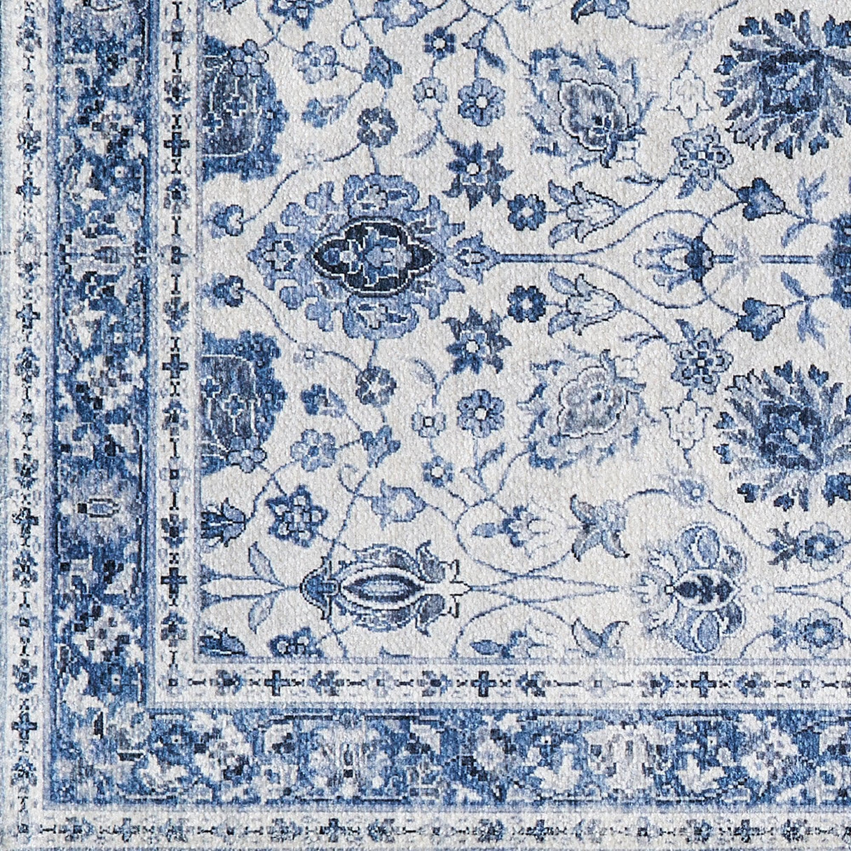 Floral Machine Washable Accent Area Rug & Runner 2 Pack - Matra Collection