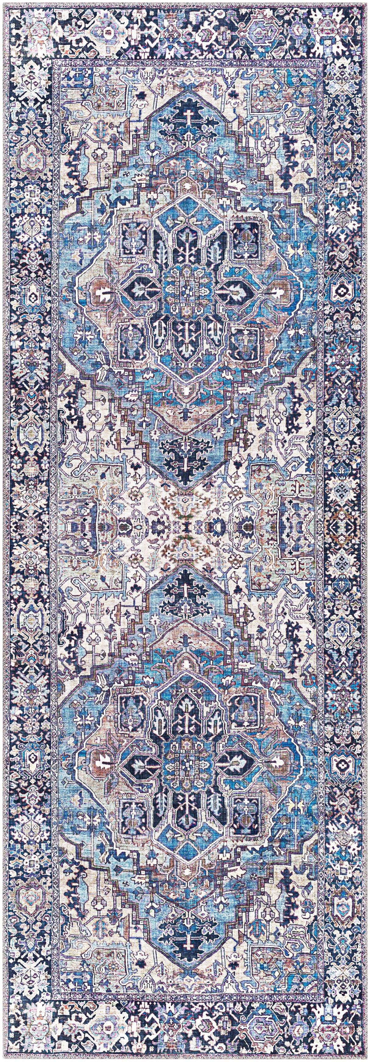Neyland Iris Blue Area Rug 2362