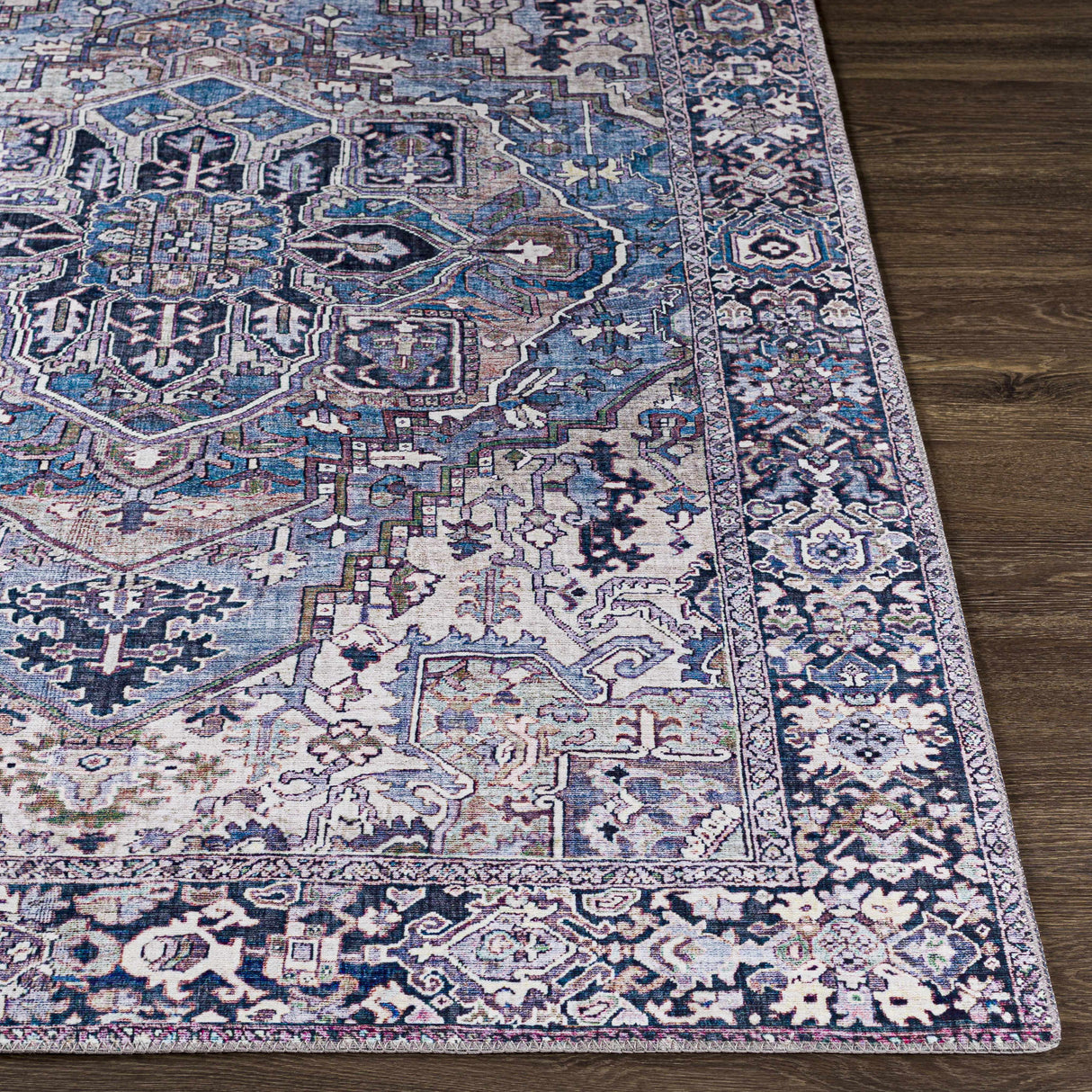 Neyland Iris Blue Area Rug 2362
