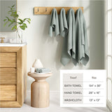 Cotton Linen-Like Border 6-Piece Towel Set - Priya Collection