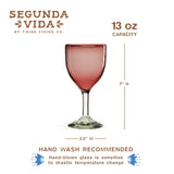 Segunda Vida Rosado Wine Glass Set