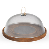 Modern Manor Slate & Acacia Cheese Board with Dome