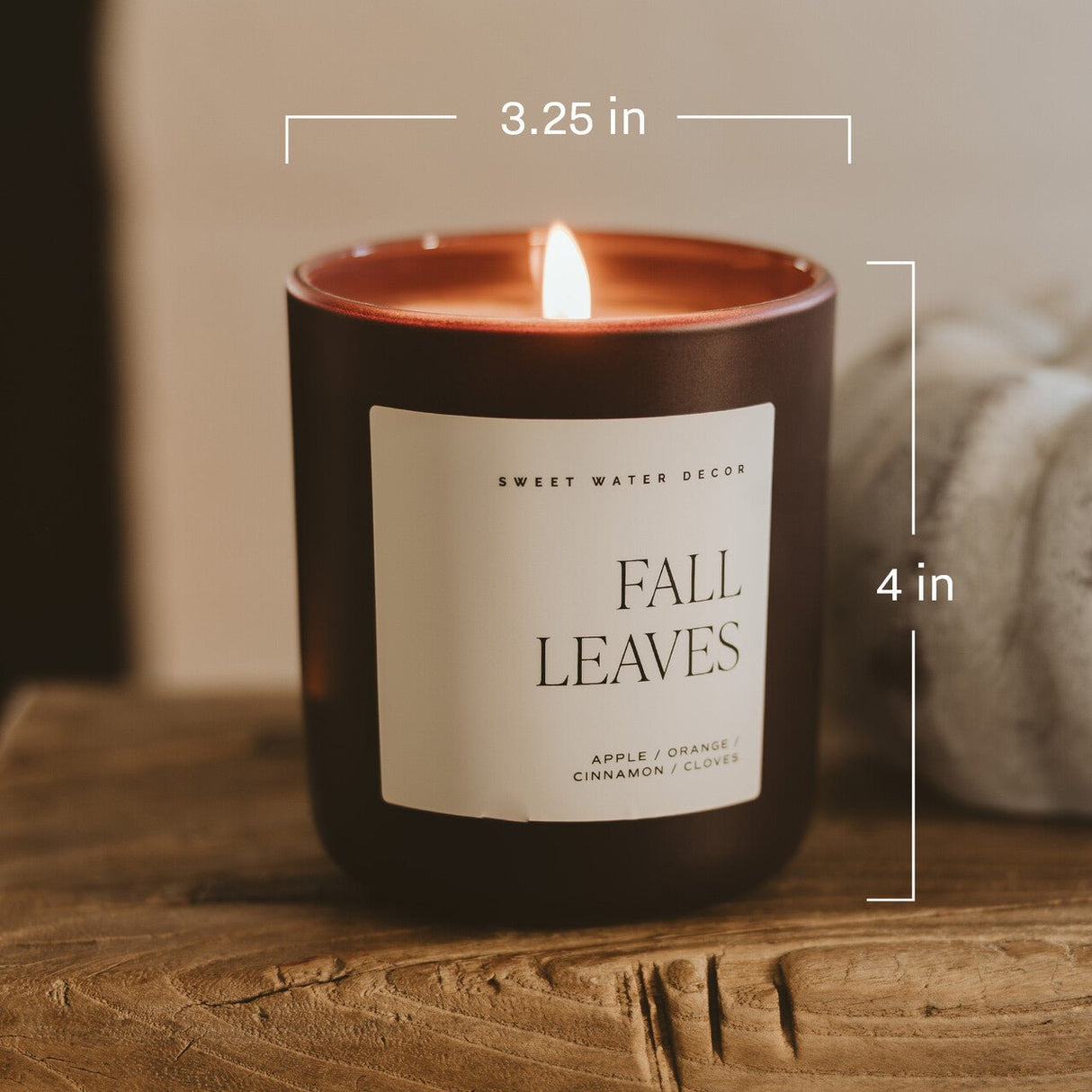 Hello Fall Soy Candle - Brown Matte Jar - 15 oz