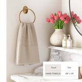 Cotton Linen-Like Border 6-Piece Towel Set - Priya Collection