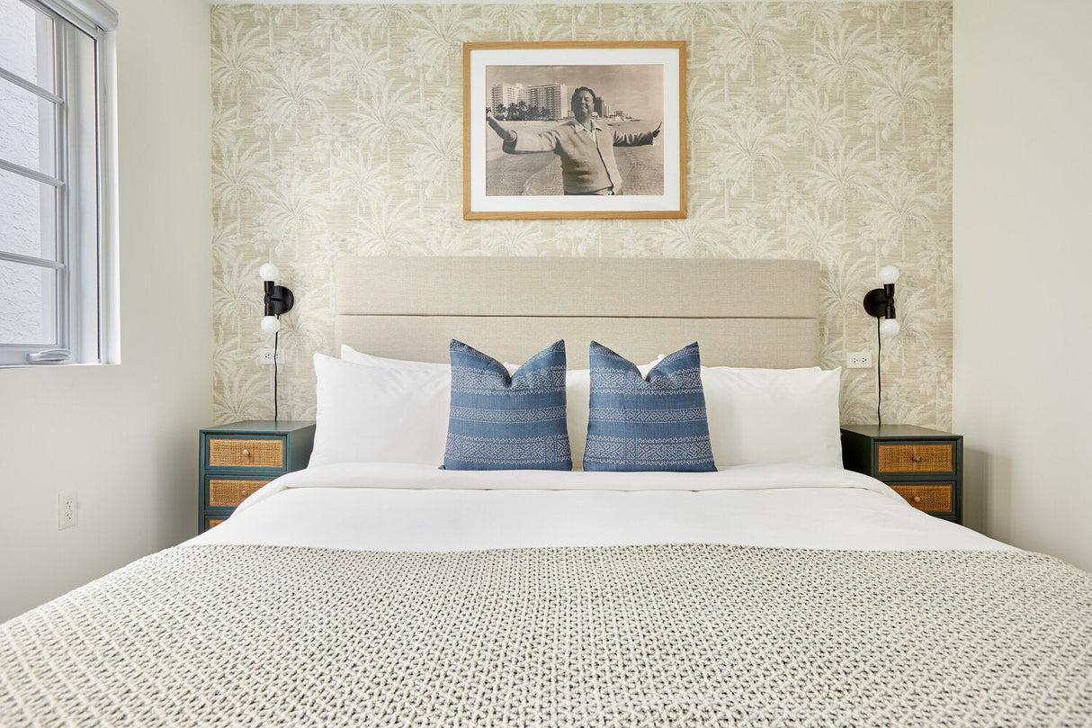 Miguel Pillow Cover in Indigo, McLaurin + Piercy Textiles