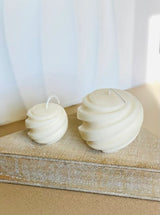 Minimalist Swirl Candles – Handcrafted Soy Wax Décor